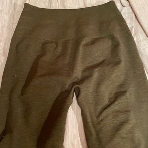 Alphalete olive amplify biker shorts